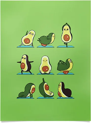 Vista 13 de Society6 Huebucket - Póster de yoga de bulldog inglés, 18 x 24 pulgadas, color azul Bulldog Inglés Yoga