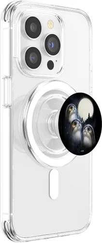 Vista 3 de Star Wars The Last Jedi Porgs Moonlight Retrato PopSockets MagSafe PopGrip para iPhone