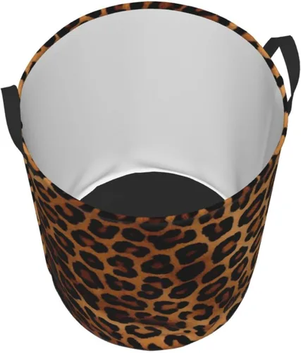 Vista 3 de Cool Cheetah Leopard print Circular Hamper Waterproof Storage Bin Organizer Basket Laundry Hamper With Handles For Clothes Toys Small