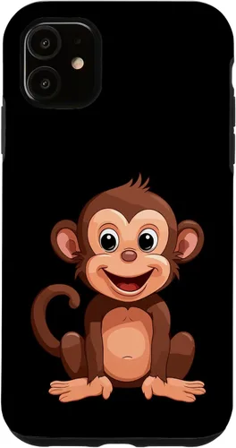 Vista 8 de iPhone 16 Monkey Lover - Funda de regalo con diseño de silueta para hombres, mujeres y niños