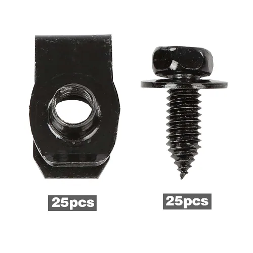 Vista 4 de G-PLUS Pernos de guardabarros y tuercas en U 5/16-18 x 7/8" x 3/4" arandela 1/2" cabeza hexagonal 50 piezas