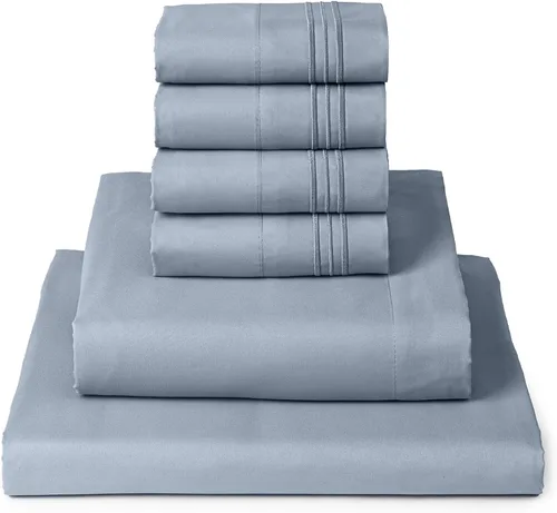 Vista 43 de Mellanni - Juego de sábanas individual de 4 piezas de la colección icónica, (incluyendo 2 fundas de almohada), bolsillo profundo de 16 pulgadas 1102