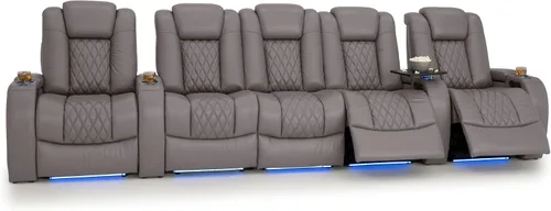 Vista 16 de Seatcraft Asiento de cine en casa Diamante Marrón Reclinable Individual