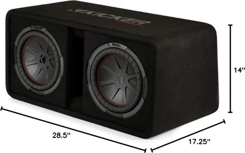 Vista 10 de KICKER 48DCWR102 CompR Subwoofers duales de 10" en carcasa ventilada, 2ohm