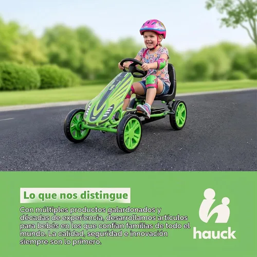 Vista 6 de hauck Speedster Pedal Go Kart para niños de 4 a 8 años, color verde