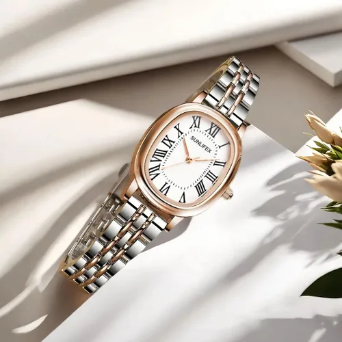 Vista 2 de Watches for Women Vintage Bracelet Roman Dial Square Case Silver Watch Waterproof