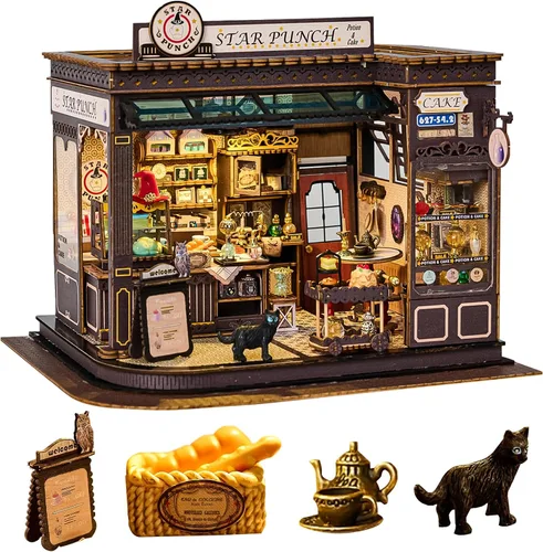 Vista 9 de Spilay Kit de casa de muñecas en miniatura, kit de bricolaje, modelo de casa pequeña, escala 1:24, casa de muñecas creativa, el mejor regalo