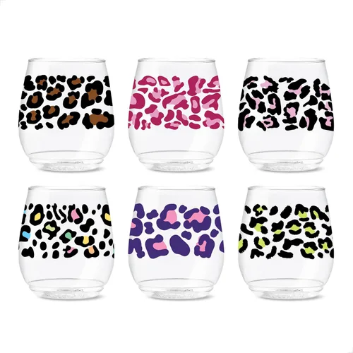 Vista 18 de TOSSWARE POP - Juego de 6 copas de champán con estampado de flauta de 9 onzas, de alta calidad, reciclables, irrompibles y de plástico transparente