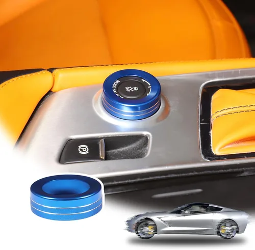 Vista 11 de Cubierta de perilla de modo de conducción para consola central de automóvil, ajuste para Chevrolet Corvette C7 2014-2019 aleación de aluminio