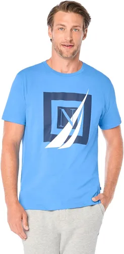 Vista 18 de Nautica - Camiseta de manga corta para hombre, 100% algodón, serie náutica con estampa gráfica Rojo náutico