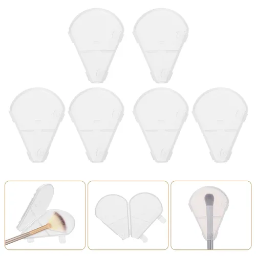Vista 6 de OSALADI 10 brochas de maquillaje de PVC, protector de brochas de maquillaje, protector de brochas de cosméticos (no incluye los cepillos)
