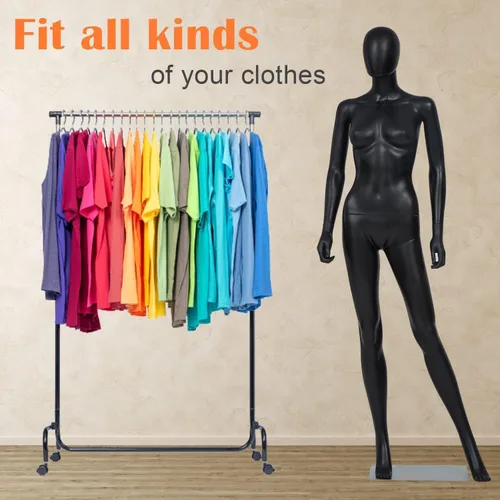 Vista 7 de Kinsuite 2 piezas de maniquí de cuerpo completo para mujer, soporte extraíble ajustable, forma de maniquí femenino, exhibición realista con base