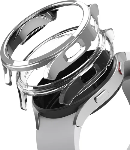 Vista 10 de Ringke Funda delgada [paquete de 2] compatible con Samsung Galaxy Watch 4 de 1.732 pulgadas, bisel Watch4 [solo marco] cubierta dura de Transparente