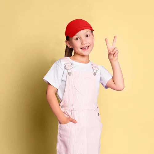 Vista 17 de DALIX Gorra plana de algodón, color marrón, náutico, rosa, rojo o blanco, para niños o jóvenes