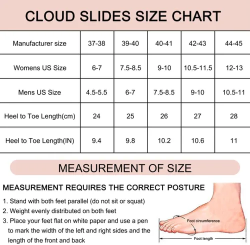 Vista 3 de Sandalias Cloud para mujeres y hombres,Sandalias de baño con almohadilla,Zapatos de plataforma de suela gruesa antideslizante EVA