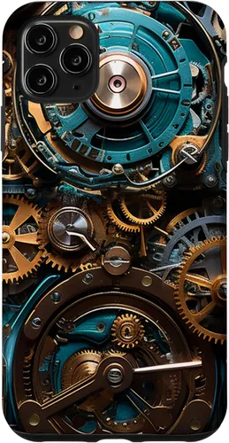 Vista 13 de Mechanical Steampunk Gears Internal Cogwork Mechanism Case for iPhone 17