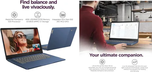 Vista 6 de Lenovo IdeaPad Slim 3 Chromebook 14" IPS FHD Pantalla táctil Chrome