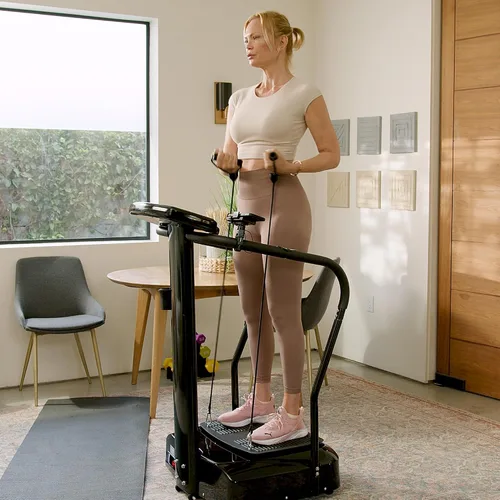Vista 8 de LifePro Máquina de Ejercicio con Plataforma de Vibración Rhythm con Asas para Soporte de Equilibrio – Plataforma Vibratoria para Drenaje Linfático