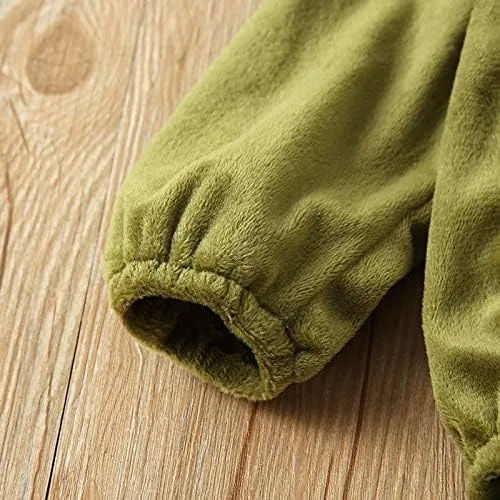 Vista 6 de Lindo disfraz de aguacate de halloween unisex para bebés y niños pequeños disfraces de terciopelo