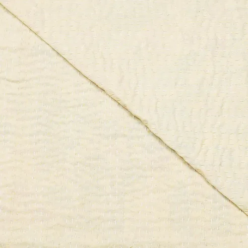 Vista 4 de Marubhumi Colcha de algodón puro Kantha con diseño tradicional indio de Farida (beige, individual (60 x 90 pulgadas)