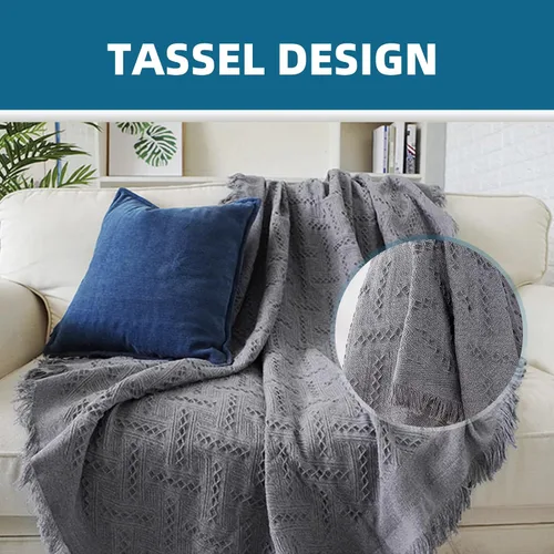 Vista 5 de Homcosan Fundas para sofá, funda de toalla de algodón de punto geométrico para sofá de 2 plazas, muebles de sofá, protector de mascotas, mantas