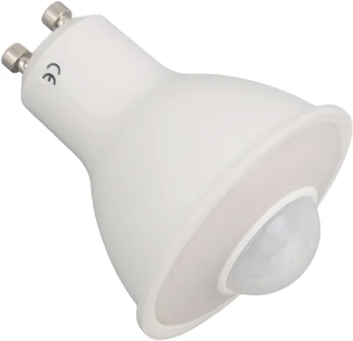 Vista 9 de Bombilla LED GU10 con sensor de movimiento, inducción humana infrarroja, 5 W, 500 lúmenes, luz cálida 3000 K, para techo, pasillo, porche