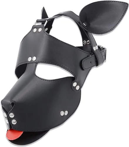 Vista 8 de Máscara de perro hecha a mano de cara completa cosplay steampunk accesorios de disfraz de Halloween