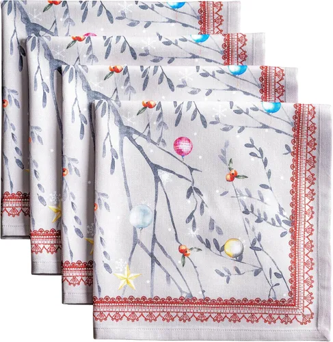 Vista 63 de Maison d' Hermine Juego de 4 servilletas de tela 100% algodón, suaves y duraderas, servilletas cuadradas reutilizables para uso diario, lavables