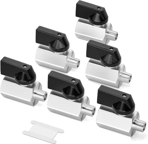 Vista 13 de GASHER 12PCS Mini válvula de bola de latón interruptor apagado, 1/2 pulgada hembra x 1/2 pulgada rosca hembra tubería