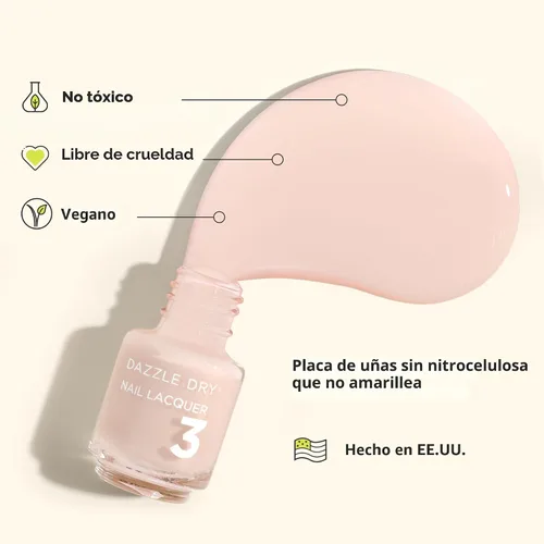 Vista 4 de Dazzle Dry Mini Kit Sistema de 4 Pasos - Carnival Coral, un coral brillante y contundente de cobertura completa. Crema de cobertura completa.