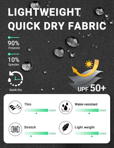 Vista 3 de BVVU Pantalones cargo capri de senderismo para mujer, ligeros, de secado rápido, pantalones deportivos impermeables para exteriores, pantalones