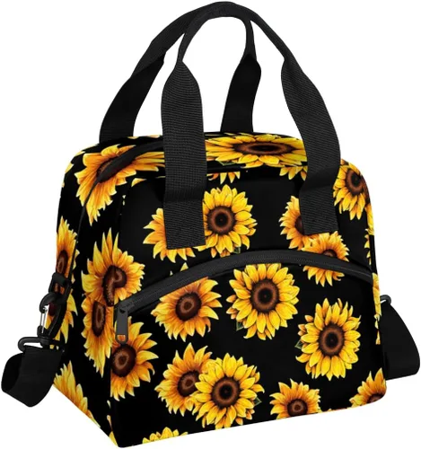 Vista 18 de Lonchera con bandera británica estadounidense, para mujeres, adultos, hombres, reutilizable, linda, lonchera de mano, bolsas enfriadoras