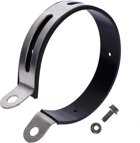 Vista 6 de Minho Clip universal para soporte de escape de motocicleta, abrazadera de escape de hardware en acero aleado, compatible con sistemas de escape