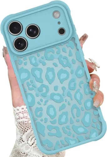 Vista 32 de KANGHAR - Funda compatible con iPhone 14, diseño de leopardo negro, textura de neumático antideslizante, a prueba de golpes, funda protectora