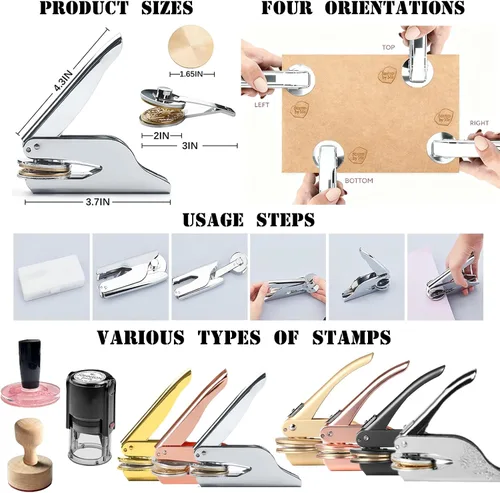 Vista 3 de Personalized Book Embosser Custom Book Embosser from The Library of Stamp Gifts for Book Lovers Wedding