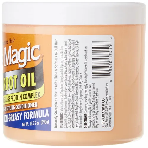 Vista 2 de Blue Magic Acondicionador de peinado sin enjuague con aceite de zanahoria, 13.75 onzas