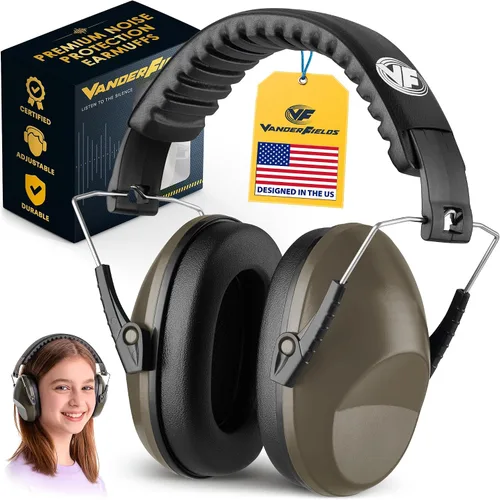 Vista 15 de Vanderfields Auriculares de Protección Auditiva - 26dB - Protección Auditiva para Tiro de Rango - Orejeras con Cancelación de Ruido para Adultos 2