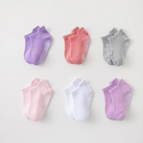 Vista 6 de Calcetines antideslizantes de algodón para bebés y niñas de 1 a 5 años