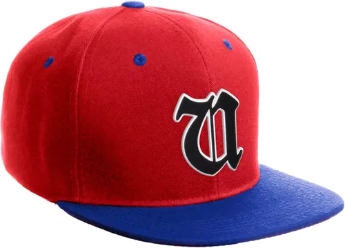 Vista 530 de Daxton Gorra clásica con visera de billete plano con letras del alfabeto inglés antiguo de la A a la Z