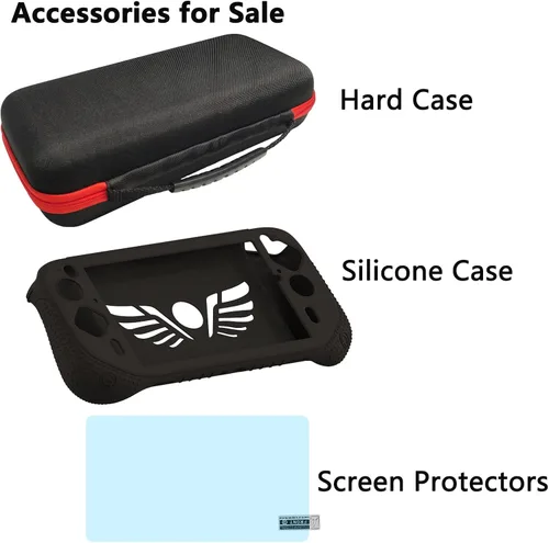 Vista 5 de Funda de silicona y funda de transporte compatible con Logitech G Cloud Gaming de mano, protector de pantalla para accesorios de consola Logitech G