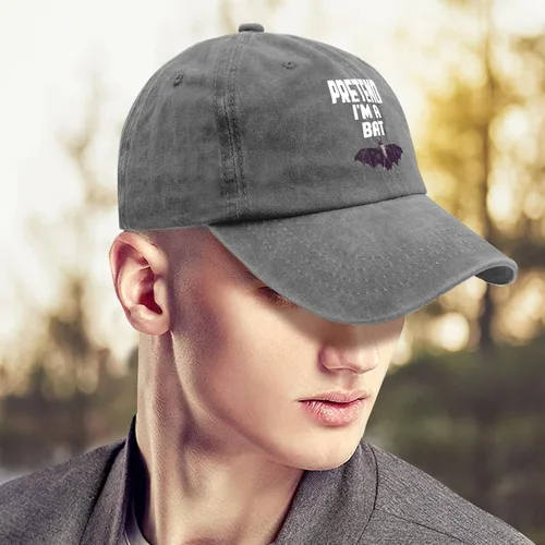 Vista 4 de ruio Halloween Hats for Men Baseball Cap Dad Hats for Women Pretendpdd Im A Bbat Baseball Hats for Men