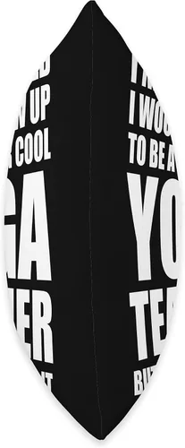 Vista 2 de Yoga teacher love job hilarious design Almohada divertida con texto en inglés "I Never Dream to be a Yoga Teacher but im Killing It", 16 x 16