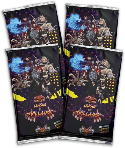 Vista 4 de My Hero Academia - Juego de cartas coleccionables Serie 4 Unlimited League of Villains Paquete de 24 cajas de refuerzo 10 cartas por paquete TCG