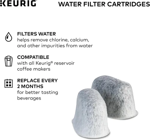 Vista 4 de Keurig Cartuchos de repuesto para filtro de agua, cartuchos de filtro de agua reemplazables, compatibles con cafeteras de cápsulas K-Cup 2.0