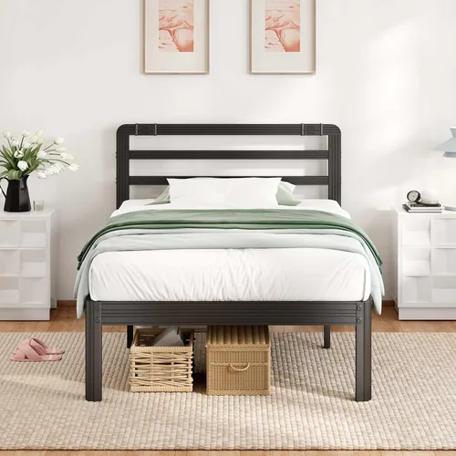 Vista 7 de BOSRII Base de cama de tamaño individual de alta calidad, perfil grueso reforzado para una resistencia y durabilidad inigualables, construcción