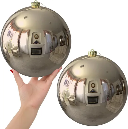 Vista 128 de Esferas pequeñas de bronce de 1.6 pulgadas para decoración del árbol de Navidad, adornos inastillables para cumpleaños, Halloween, vacaciones, boda