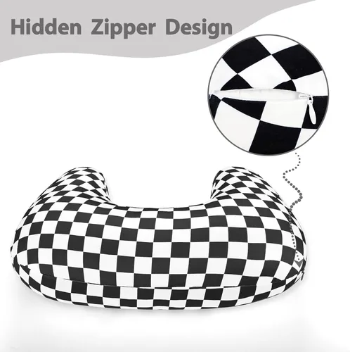 Vista 4 de DILIMI Funda de almohada de lactancia, funda de lactancia suave y elástica para almohada de lactancia materna, extraíble para bebés niños y niñas