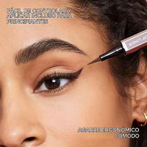 Vista 4 de Lancôme Delineador líquido impermeable con punta de fieltro ultra precisa Idôle para un uso resistente a las manchas durante 24 horas Waterproof