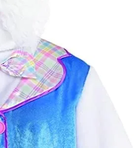 Vista 5 de Party City Disfraz de conejo de Pascua de lujo para adultos con tocado color blanco