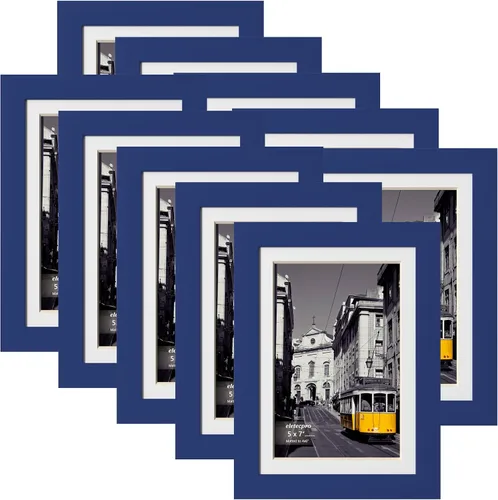 Vista 38 de eletecpro Juego de 5 marcos de fotos de 8 x 10 pulgadas, collage de fotos, decoración de pared, fotos de 5 x 7 con paspartú o de 8 x 10 pulgadas sin